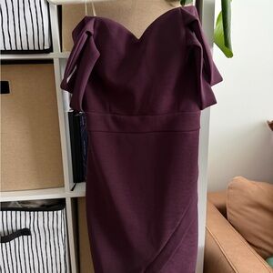 Chic Off-Shoulder Purple Mini Dress